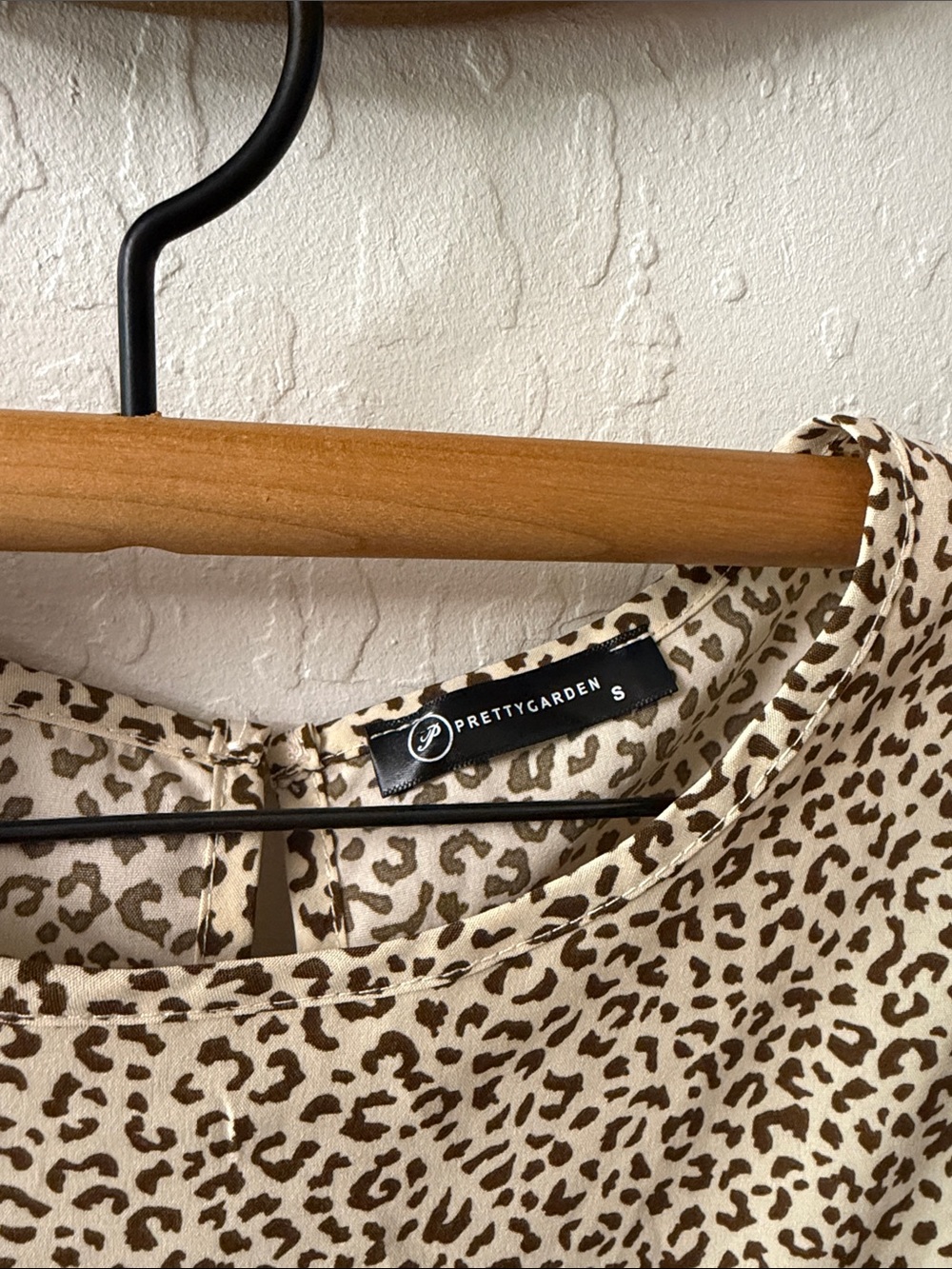 Prettygarden light weight cheetah neutral tiered dress small - Picture 4 of 4